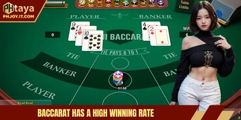 Baccarat has a high winning rate